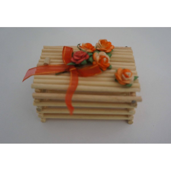 Rectangular Shaped Cane Wedding Cake Box with Lid 