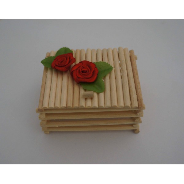 Rectangular Shaped Cane Wedding Cake Box With Side Lid 