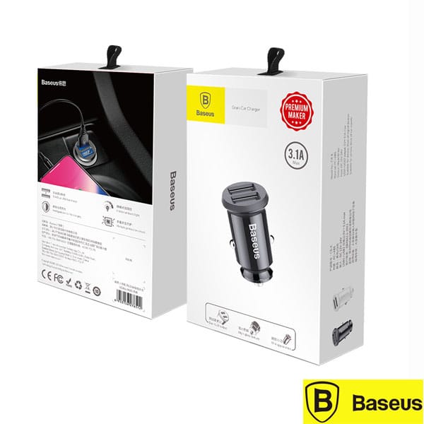 Baseus Mini USB Car Charger Adapter 3.1A Fast Charge